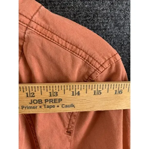 Anthropologie Longline Anorak Parka Cargo Jacket Coat M Rust Hooded Coat - Picture 11 of 16